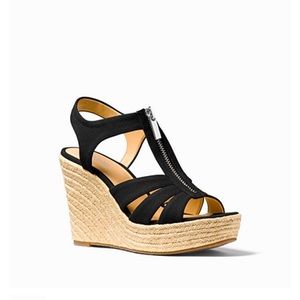 Michael Kors Berkley Canvas Wedge Sandal
